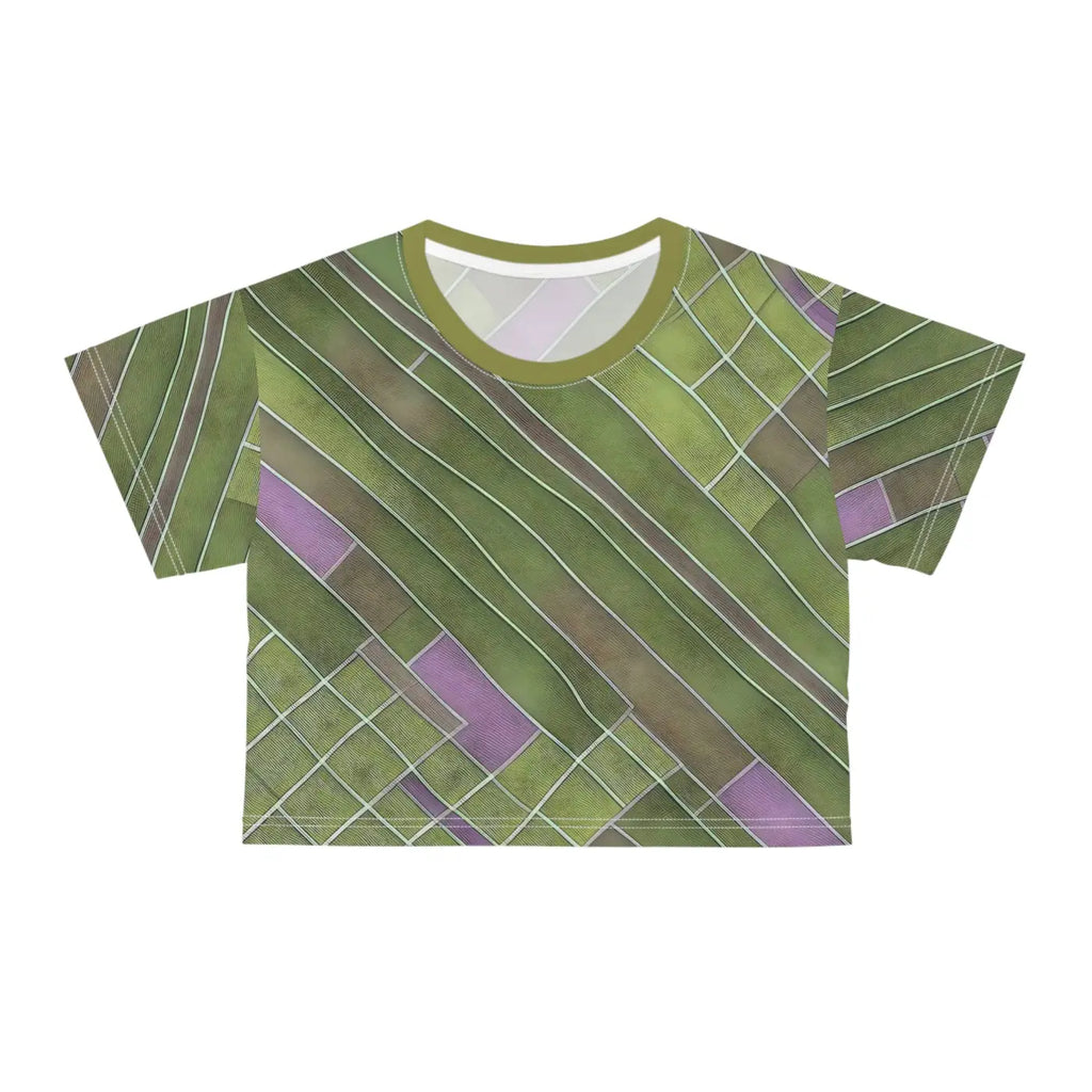 Abstract Pattern Crop Tee – Eco Friendly Top - Dipaliz