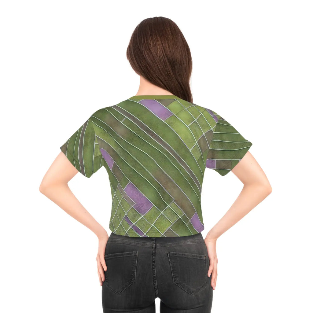Abstract Pattern Crop Tee – Eco Friendly Top - Dipaliz