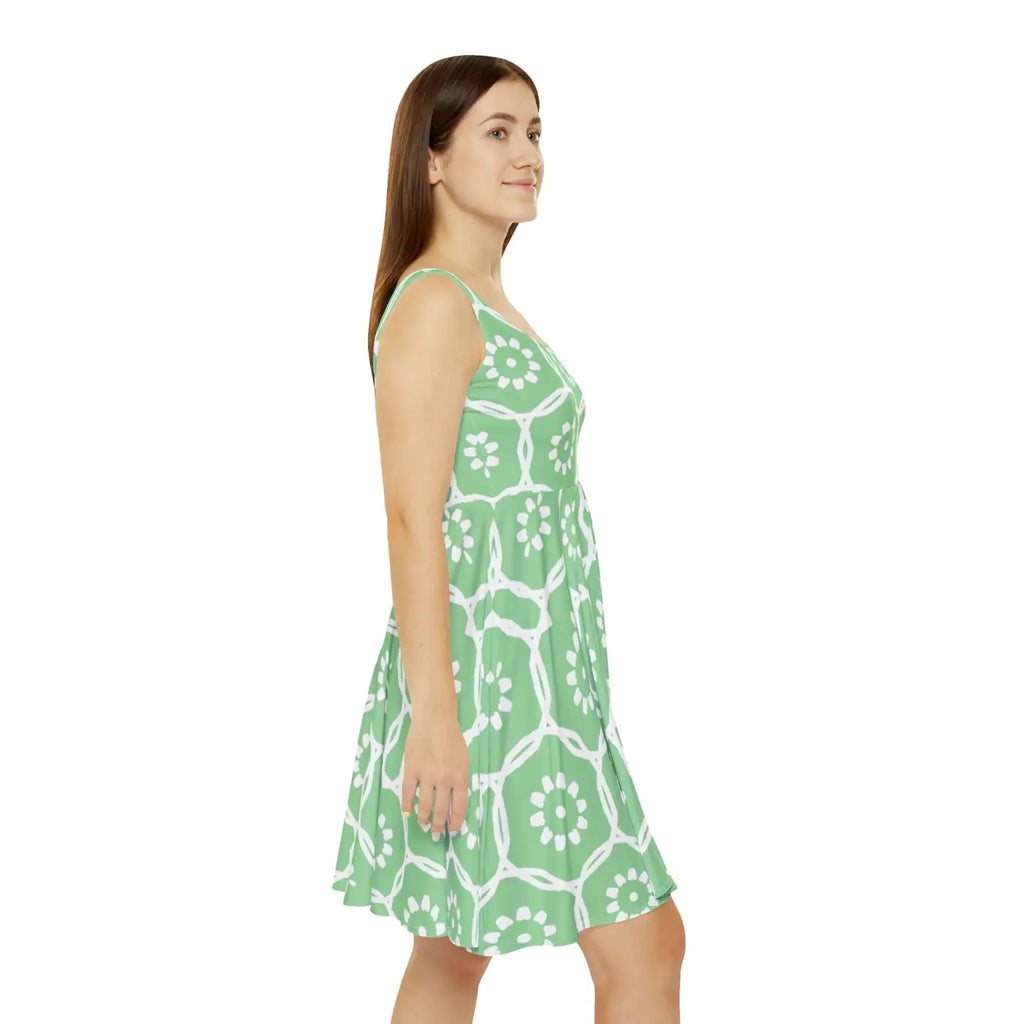Abstract Pattern Skater Dress – Eco Friendly - Dipaliz