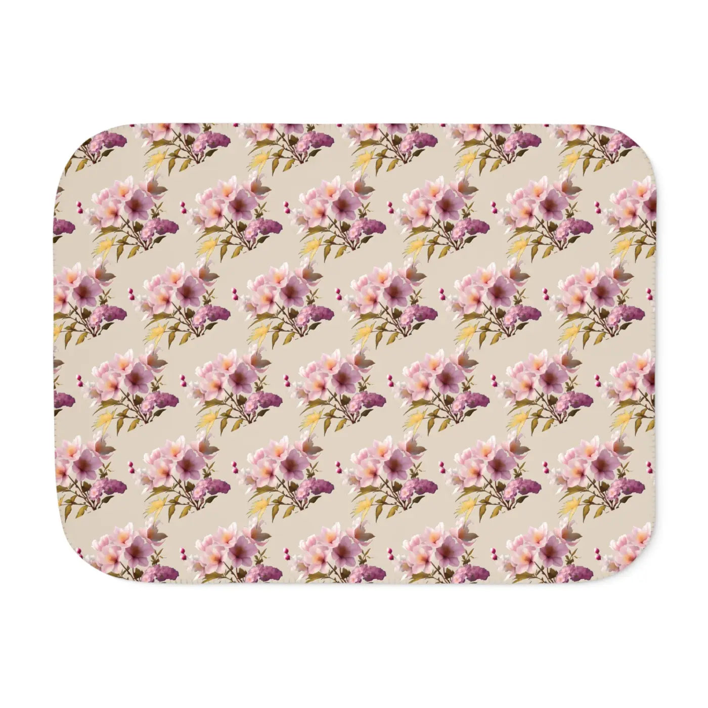 Floral Sherpa Blanket – Eco-friendly Two Colors - Dipaliz