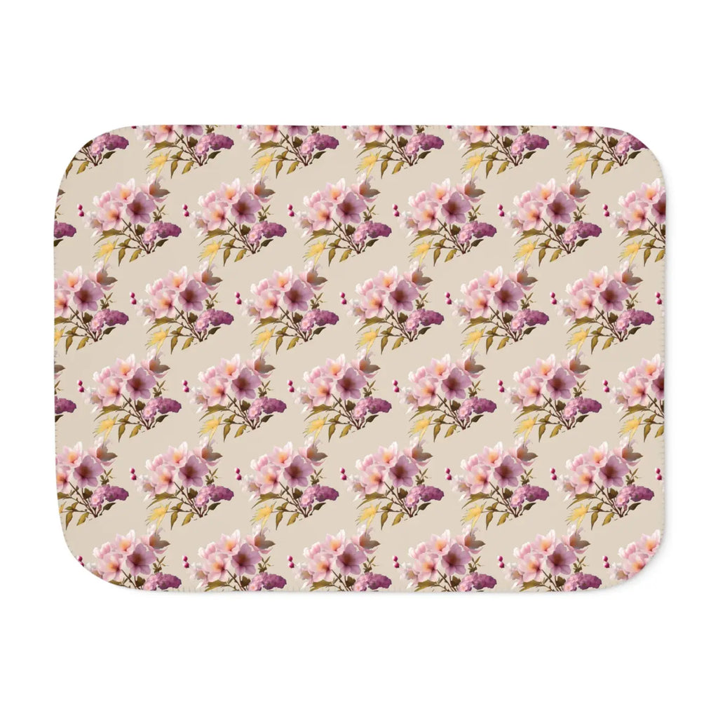 Floral Sherpa Blanket – Eco-friendly Two Colors - Dipaliz
