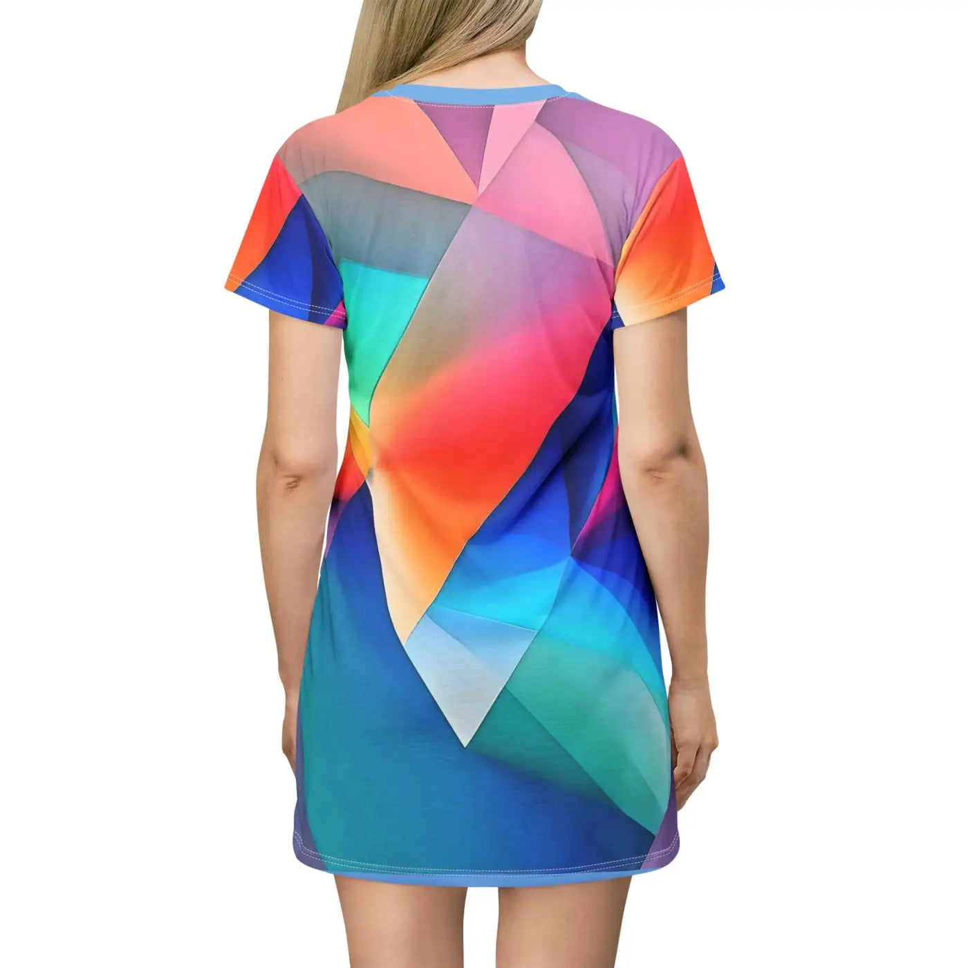 Colored Abstract Pattern Shirt Dress – Eco Friendly - Dipaliz