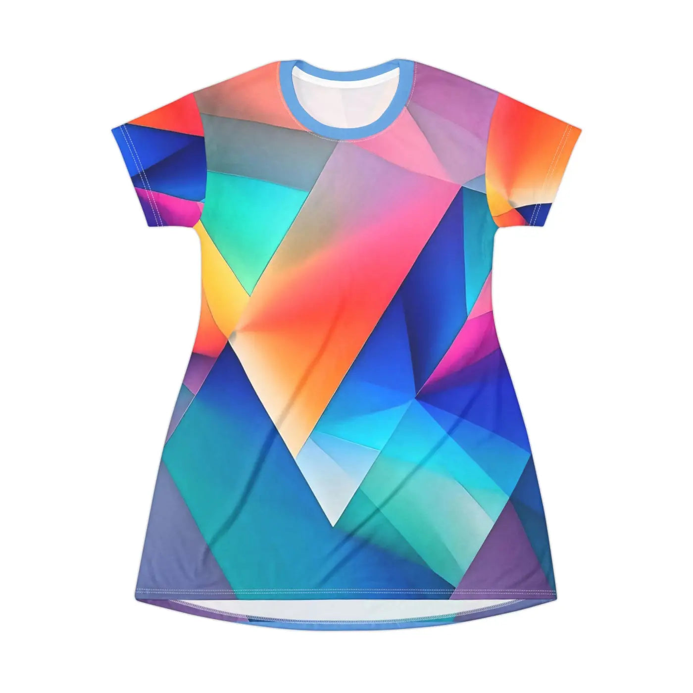 Colored Abstract Pattern Shirt Dress – Eco Friendly - Dipaliz