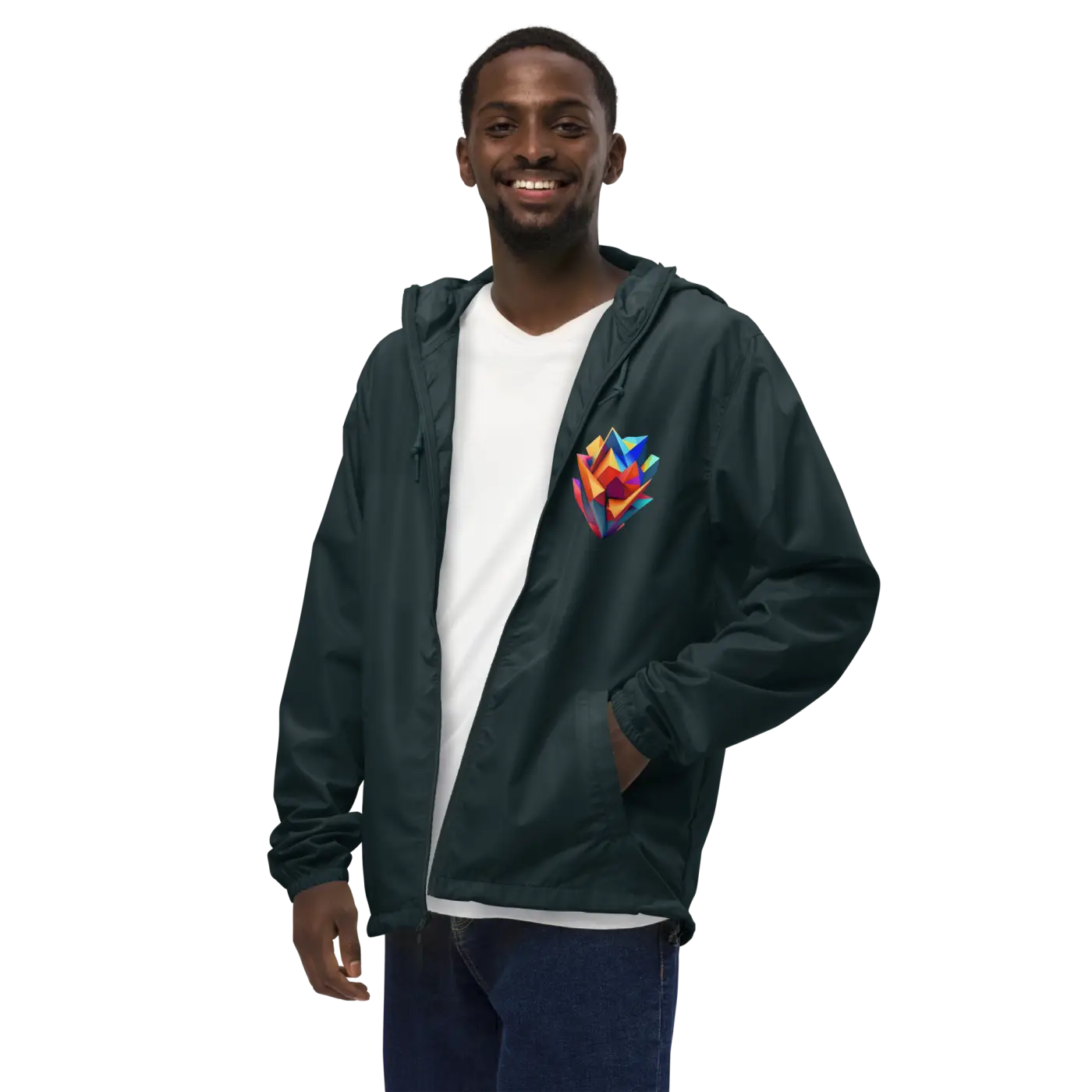 Geometric Pattern Zip Jacket – Eco-friendly Clothing - Dipaliz