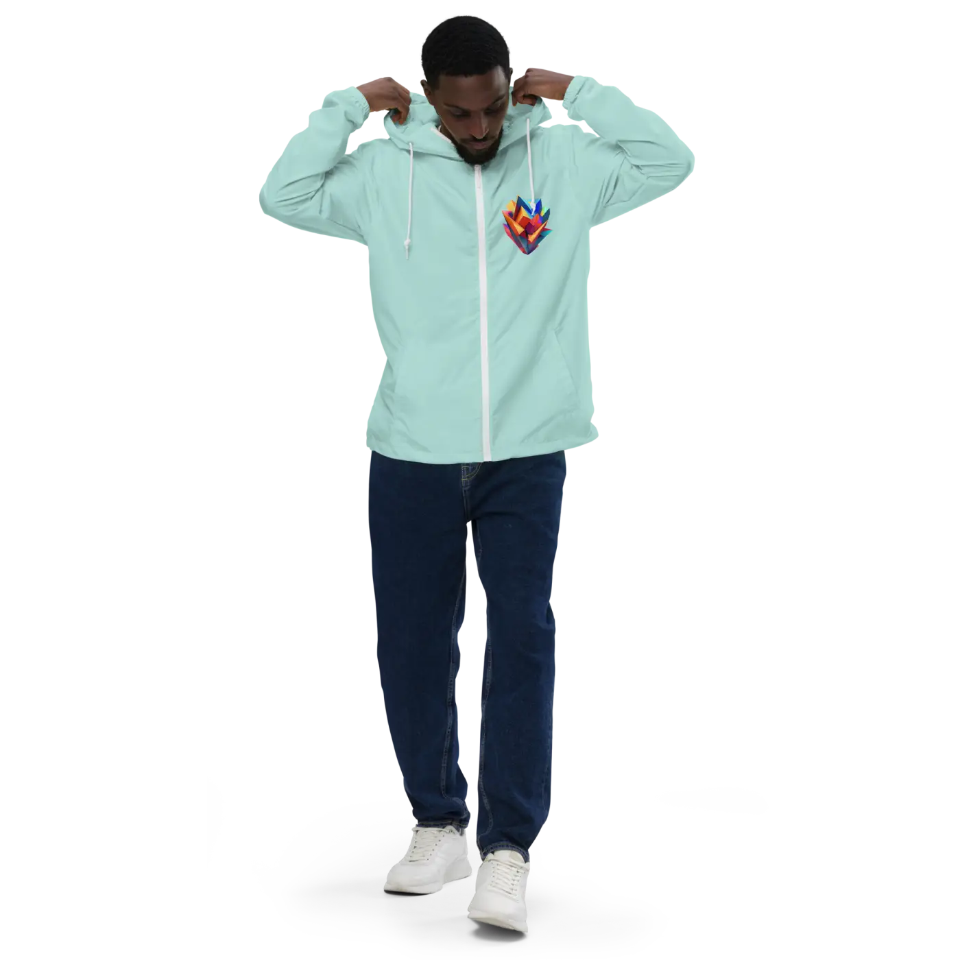 Geometric Pattern Zip Jacket – Eco-friendly Clothing - Dipaliz