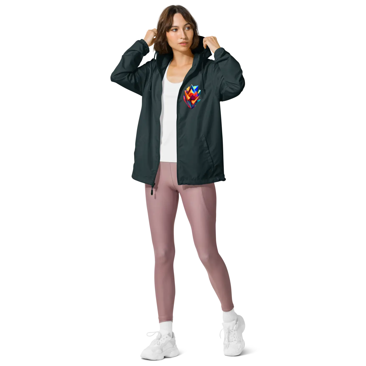 Geometric Pattern Zip Jacket – Eco-friendly Clothing - Dipaliz