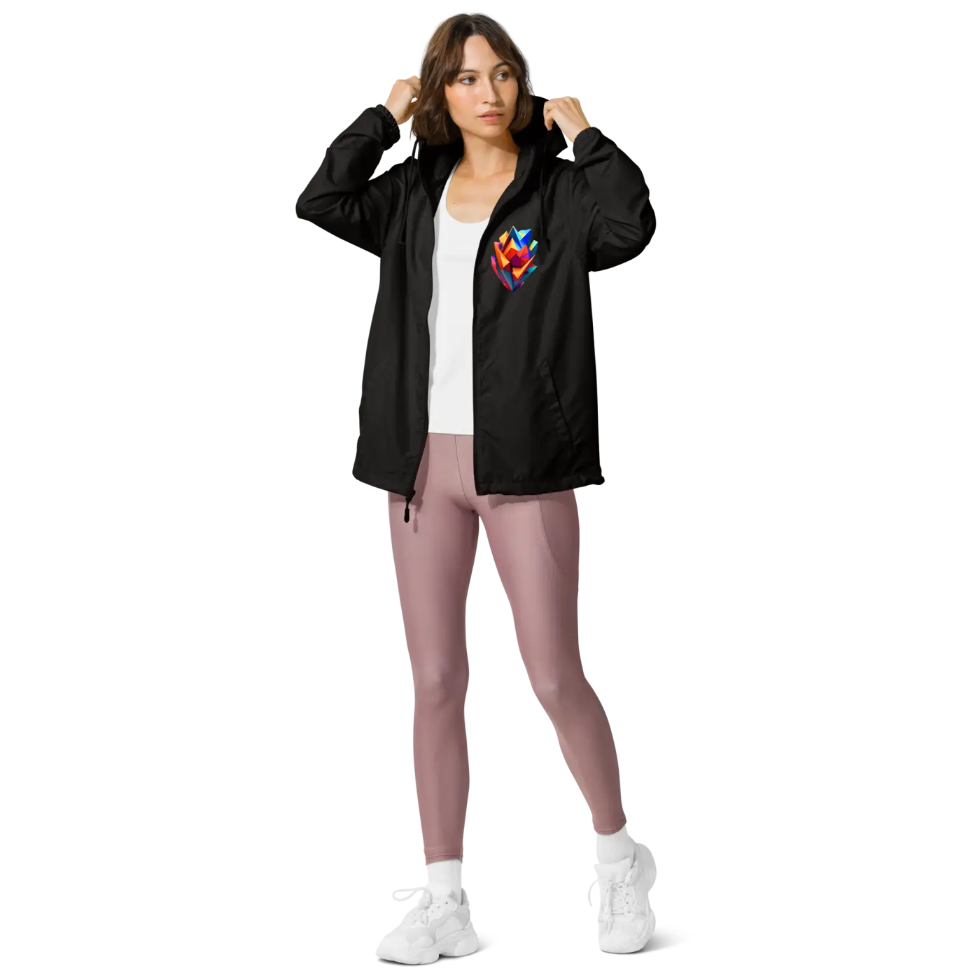 Geometric Pattern Zip Jacket – Eco-friendly Clothing - Dipaliz