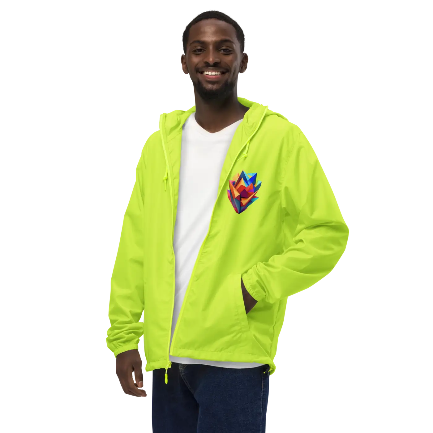 Geometric Pattern Zip Jacket – Eco-friendly Clothing - Dipaliz