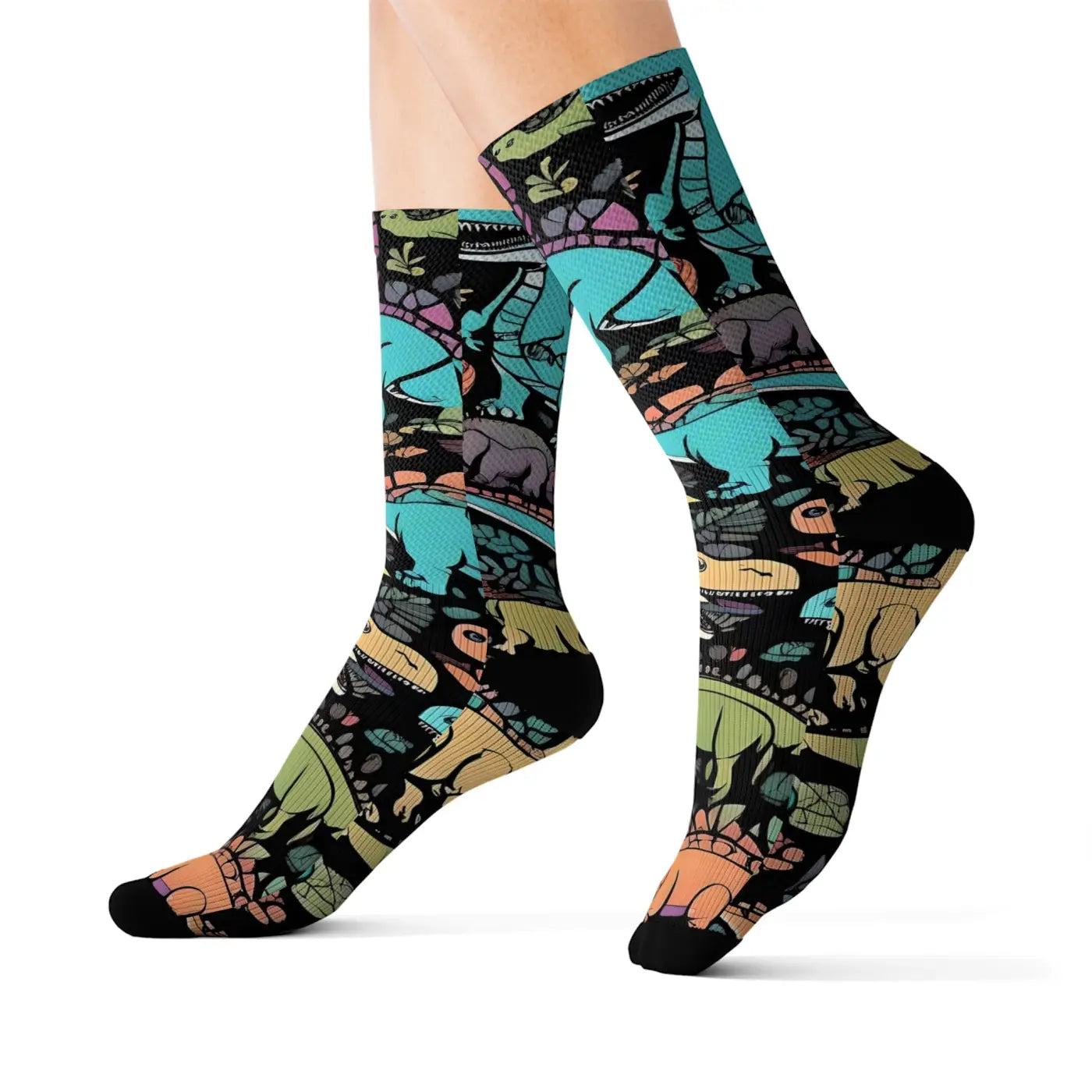 Dinosaur Socks – Sublimation Eco-friendly - Dipaliz