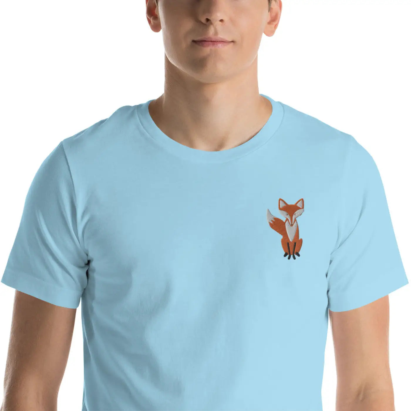 Embroidered Fox T-shirt – Eco-friendly Cotton - Dipaliz