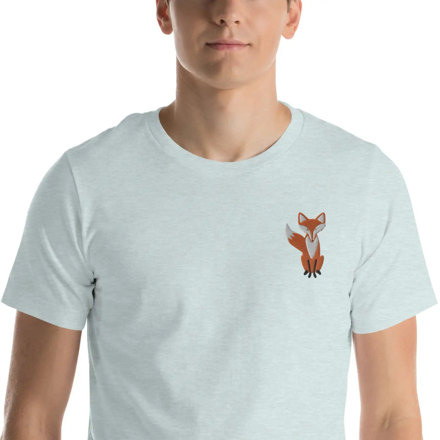 Embroidered Fox T-shirt – Eco-friendly Cotton - Dipaliz