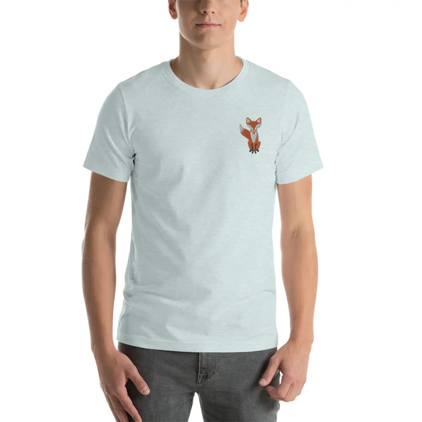 Embroidered Fox T-shirt – Eco-friendly Cotton - Dipaliz