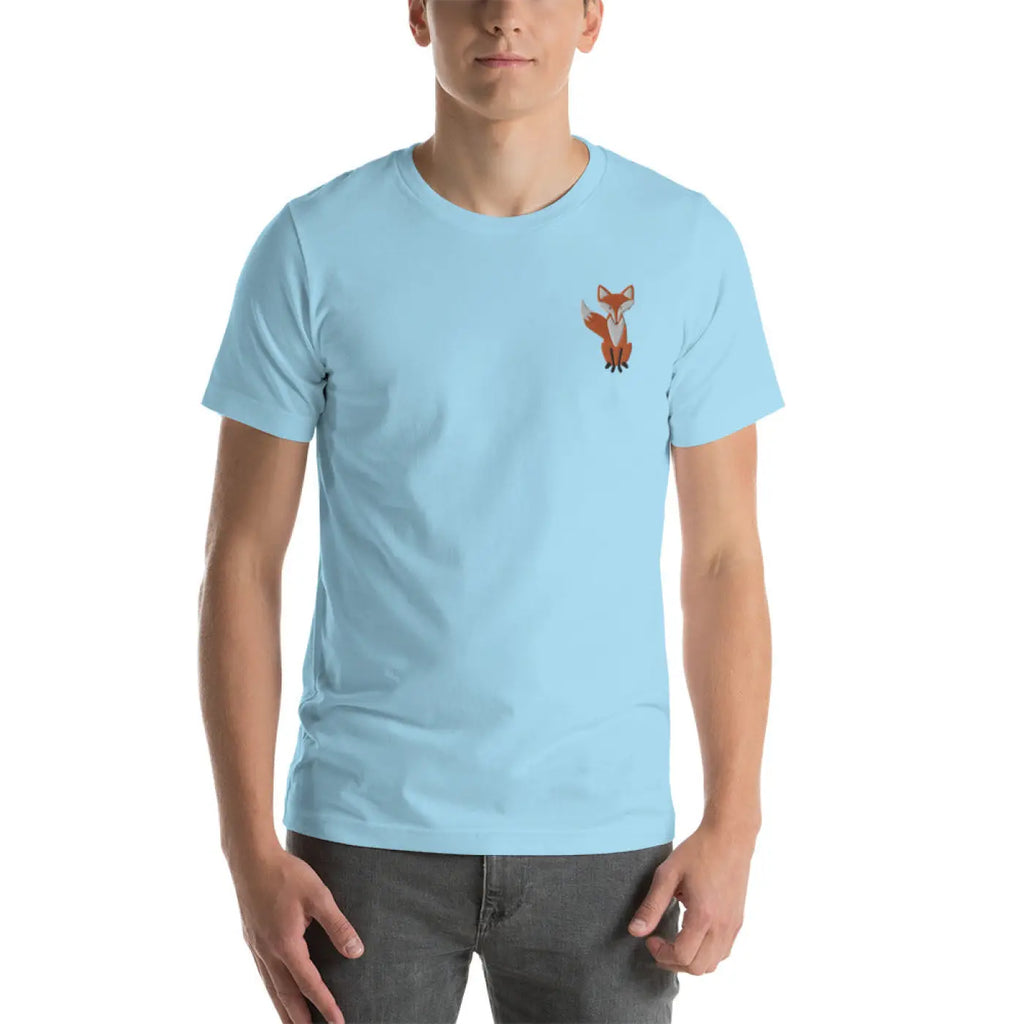 Embroidered Fox T-shirt – Eco-friendly Cotton - Dipaliz