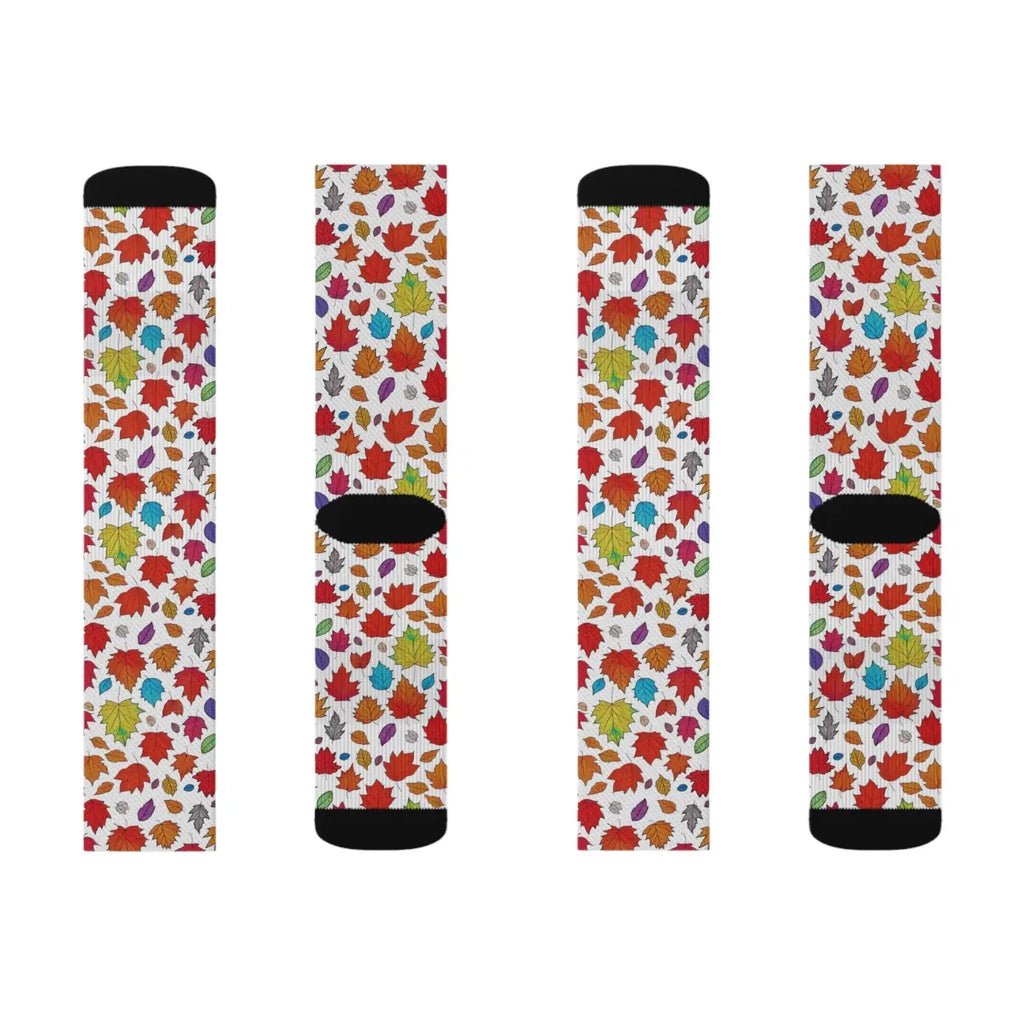 Fall Foliage Sublimation Socks – Eco-friendly - Dipaliz