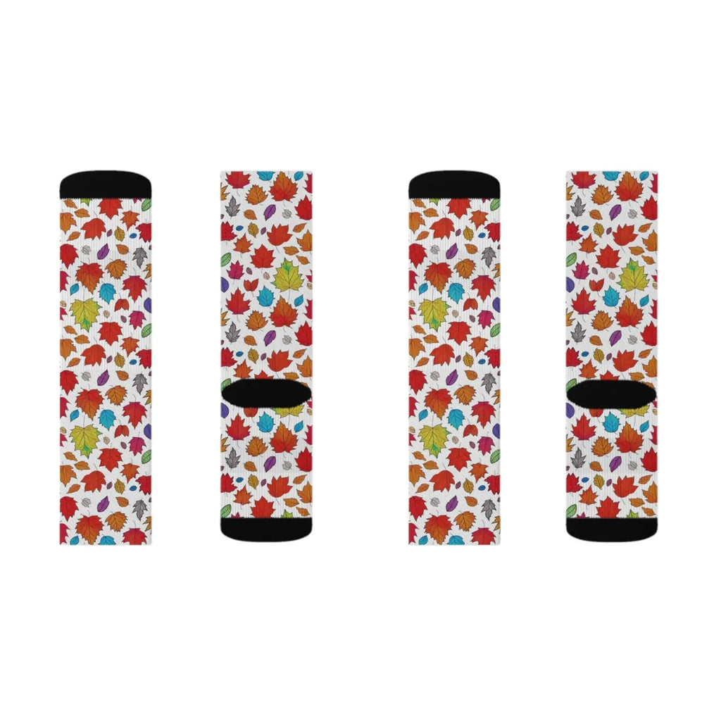 Fall Foliage Sublimation Socks – Eco-friendly - Dipaliz