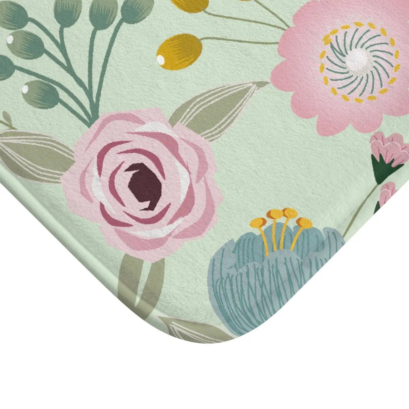 Floral Bath Mat – Soft Eco Friendly Microfiber - Dipaliz