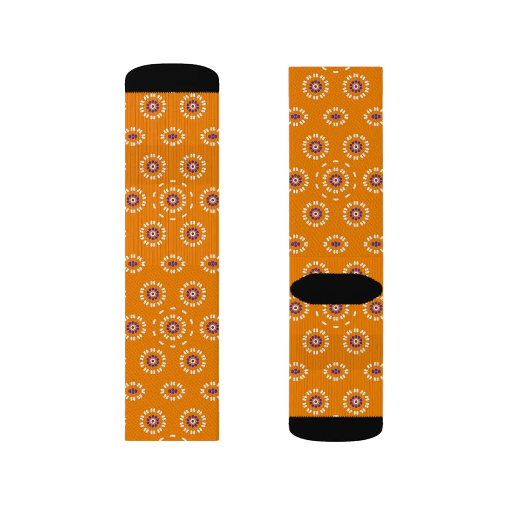 Floral Pattern Sublimation Socks – Eco-friendly - Dipaliz