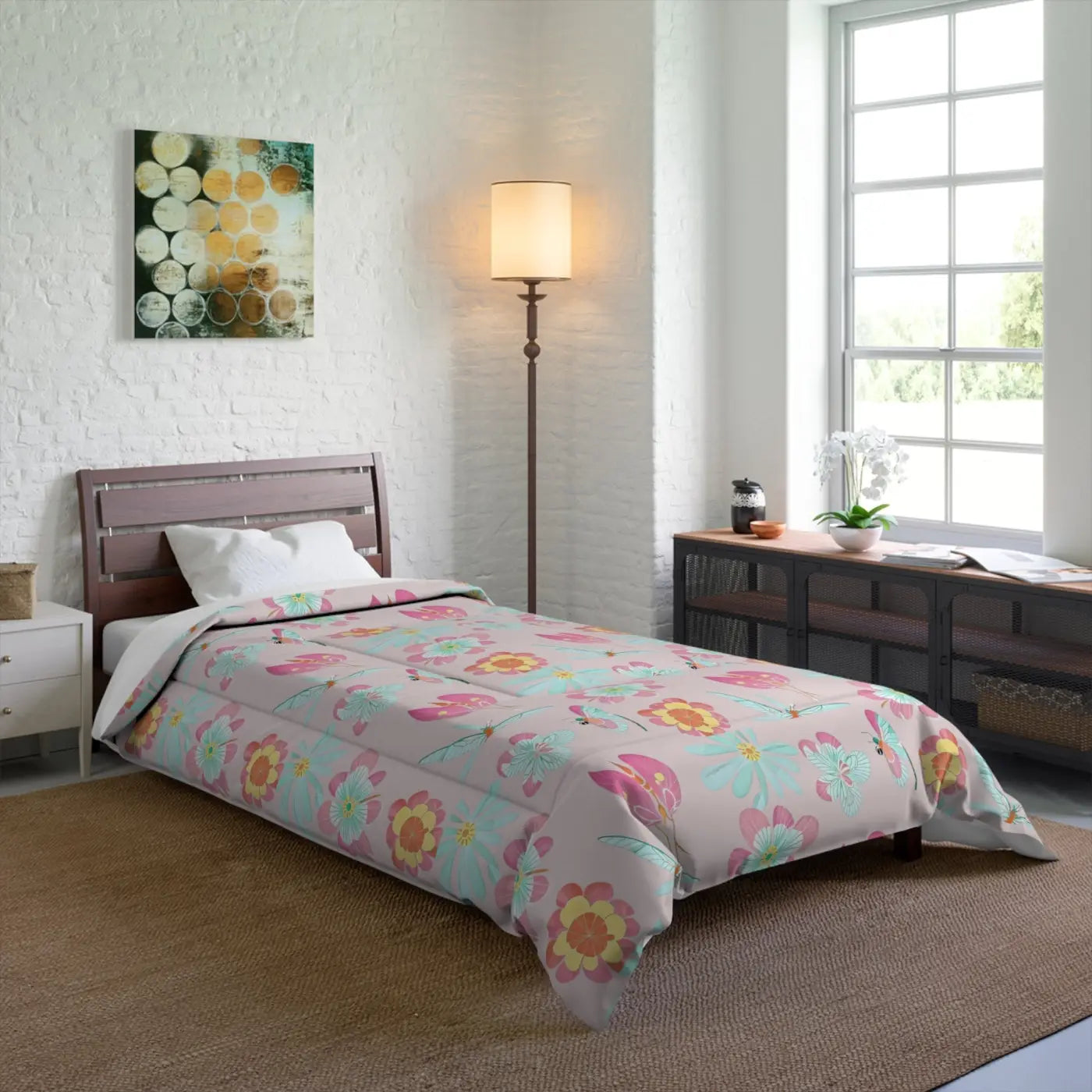 Floral Print Comforter – Eco-friendly Gift - Dipaliz