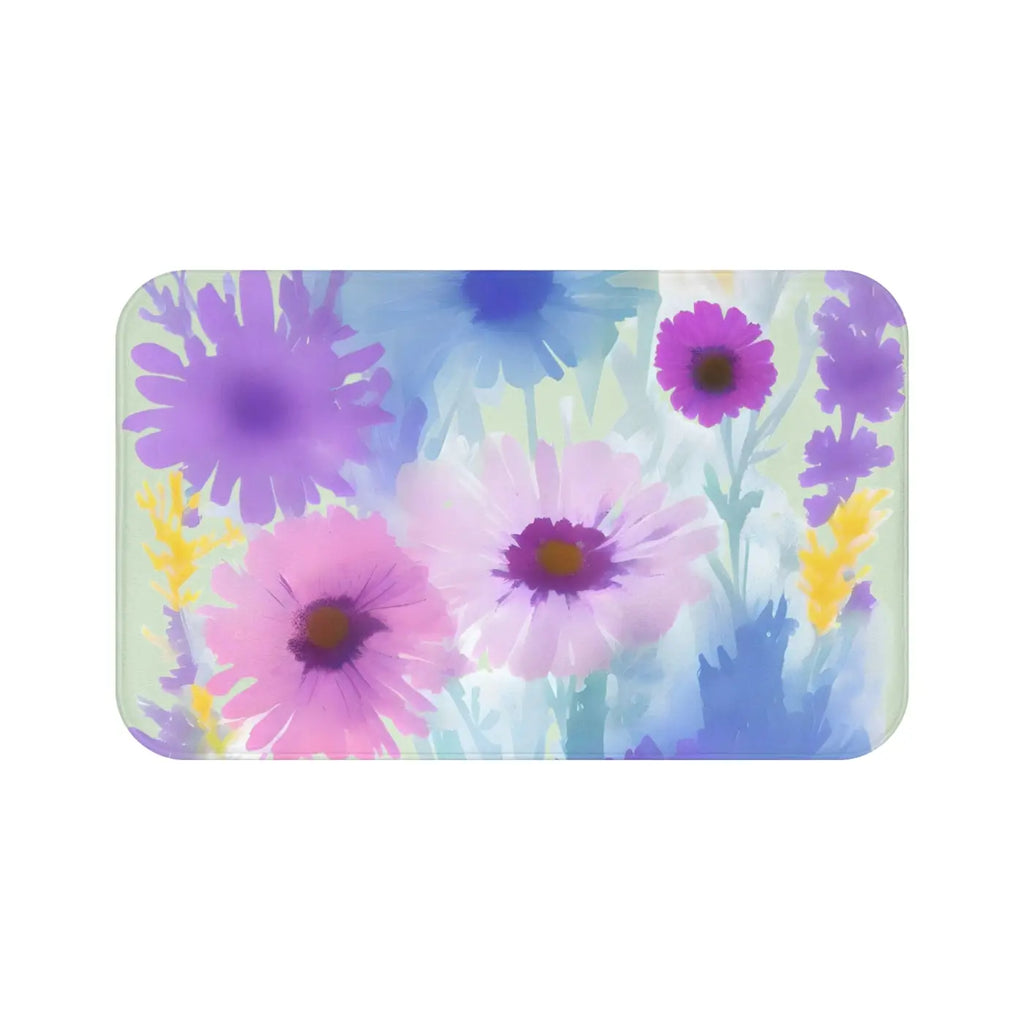 Pastel Flowers Bath Mat – Eco-friendly Gift - Dipaliz