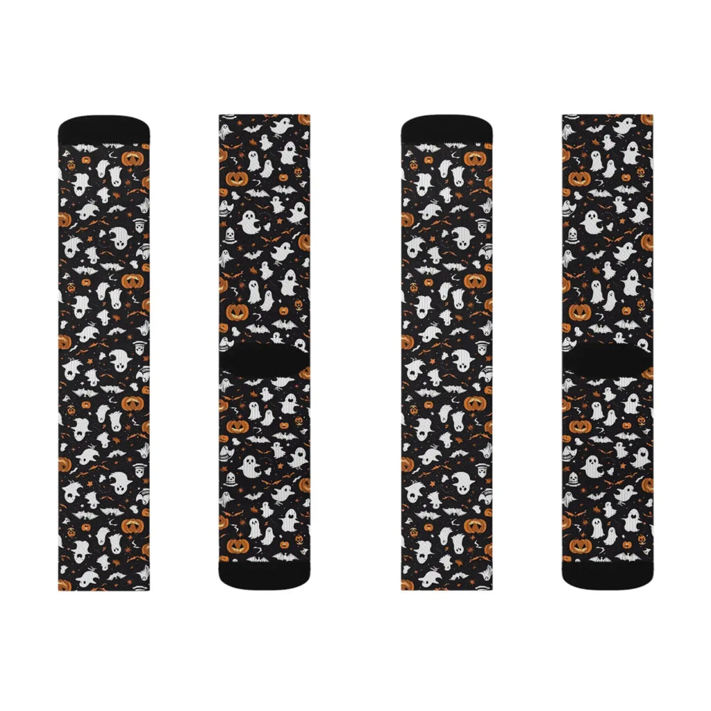 Ghosts Pumpkin Sublimation Socks – Eco-friendly - Dipaliz