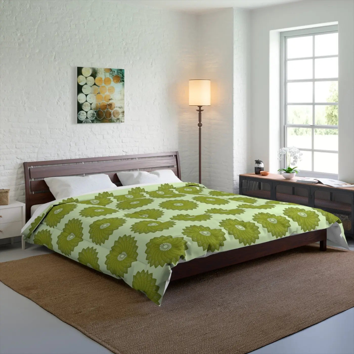 Green Leaves Comforter – Eco Friendly Bedding - Dipaliz