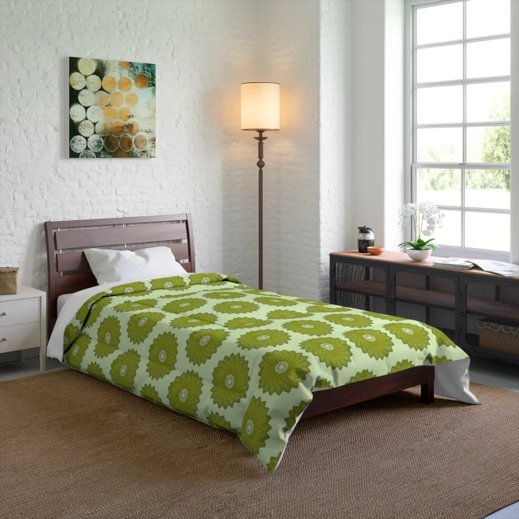 Green Leaves Comforter – Eco Friendly Bedding - Dipaliz