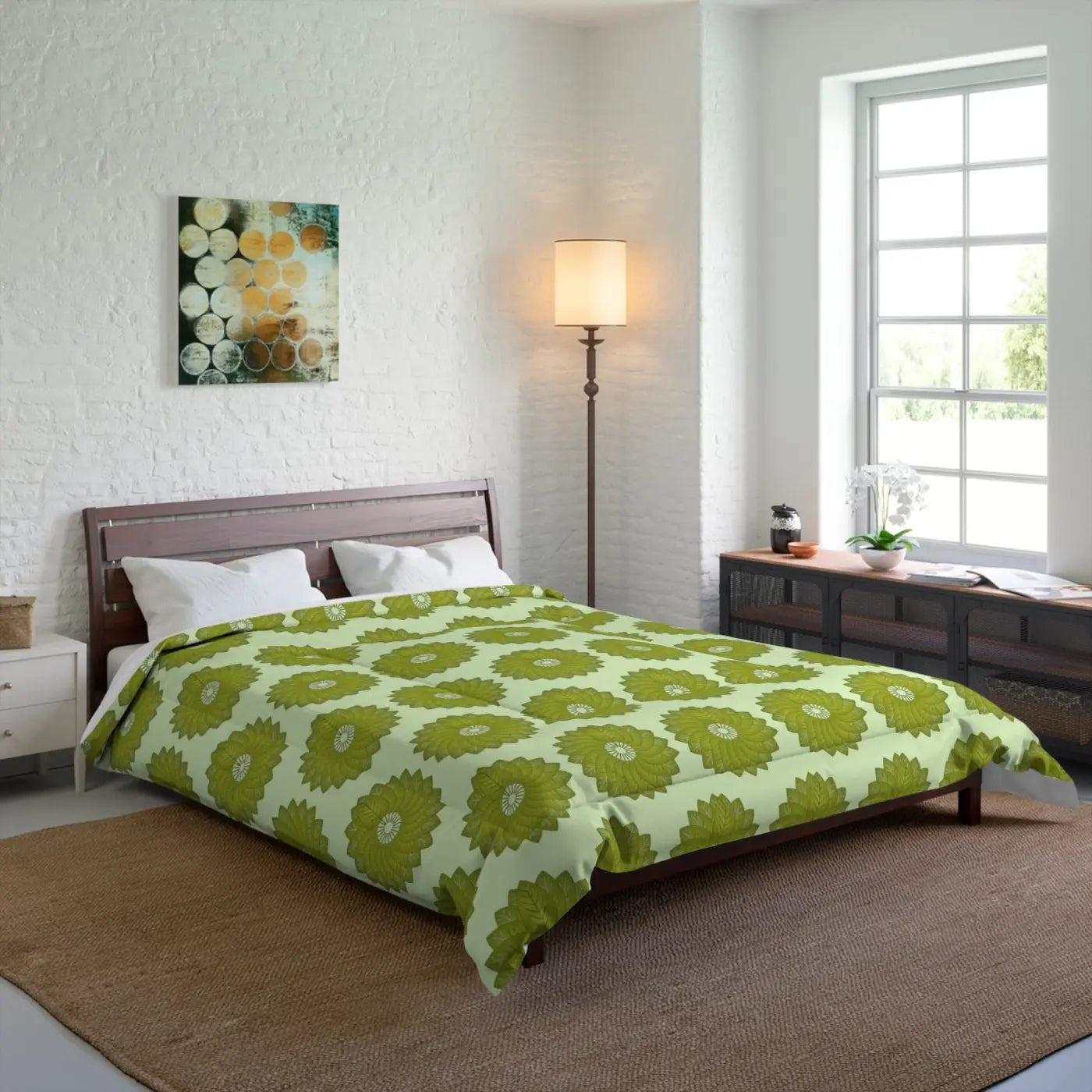 Green Leaves Comforter – Eco Friendly Bedding - Dipaliz