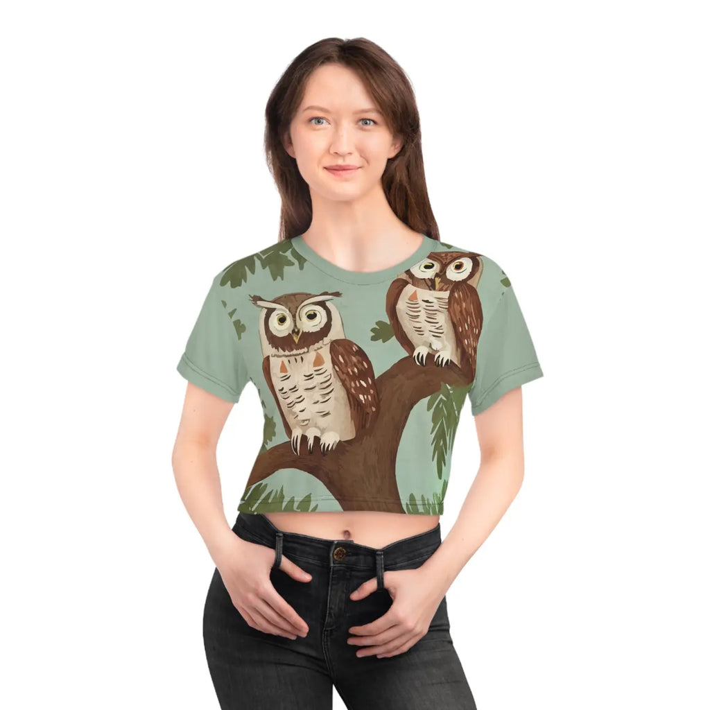 Aop Crop Tee Tree Branch Eco Friendly - Dipaliz