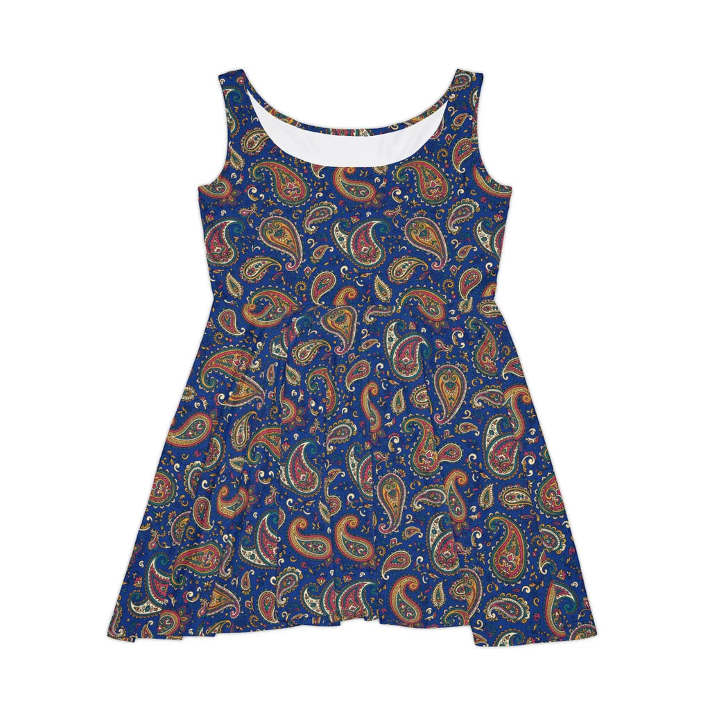 Paisley Pattern Skater Dress – Eco Friendly - Dipaliz