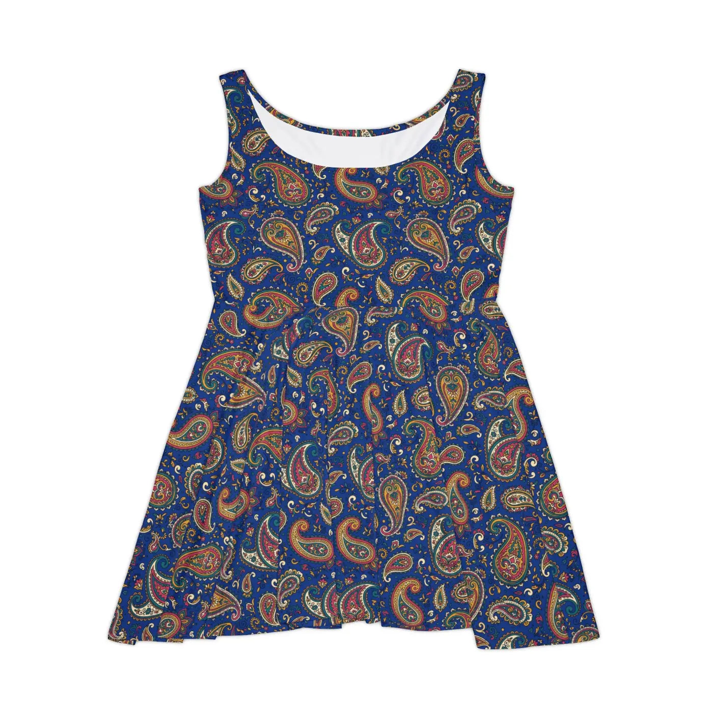 Paisley Pattern Skater Dress – Eco Friendly - Dipaliz