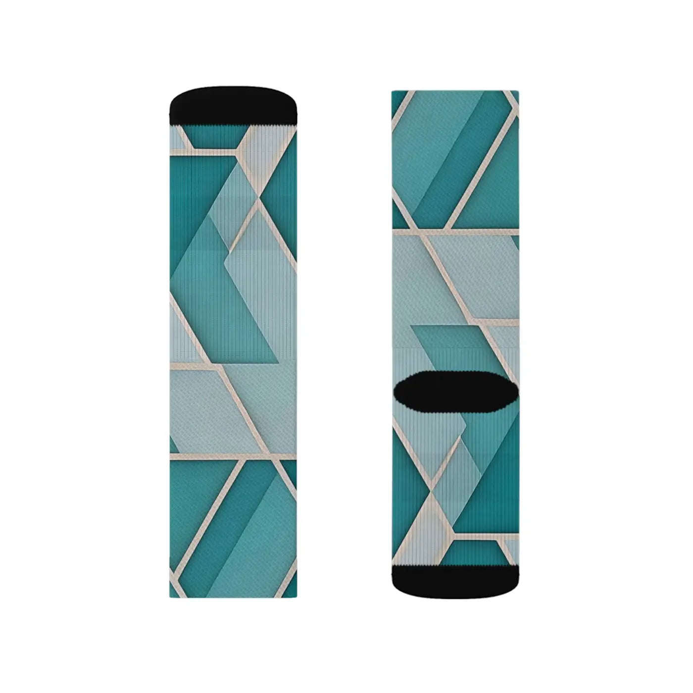 Teal Abstract Pattern Socks – Eco Friendly - Dipaliz