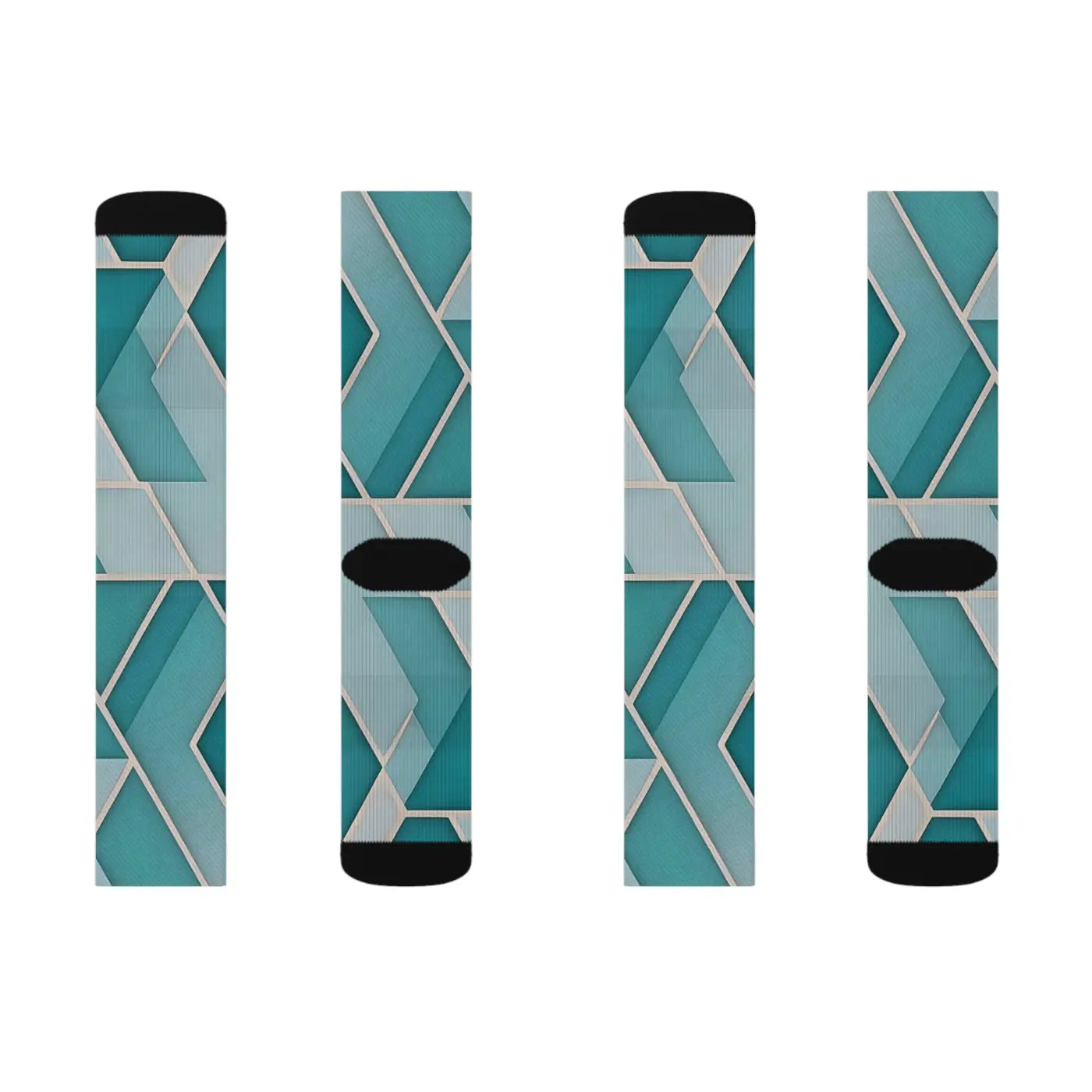 Teal Abstract Pattern Socks – Eco Friendly - Dipaliz