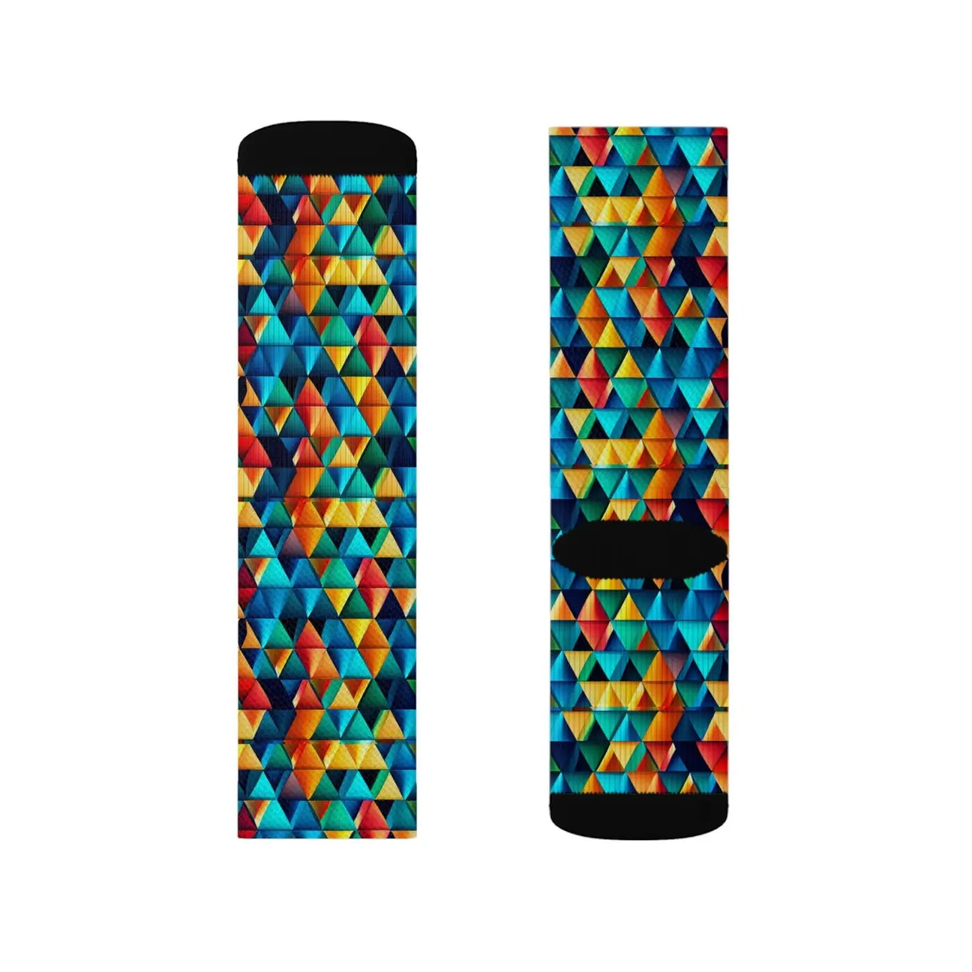 Bold Triangles Sublimation Socks – Eco-friendly - Dipaliz