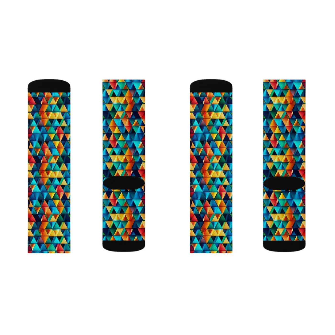 Bold Triangles Sublimation Socks – Eco-friendly - Dipaliz