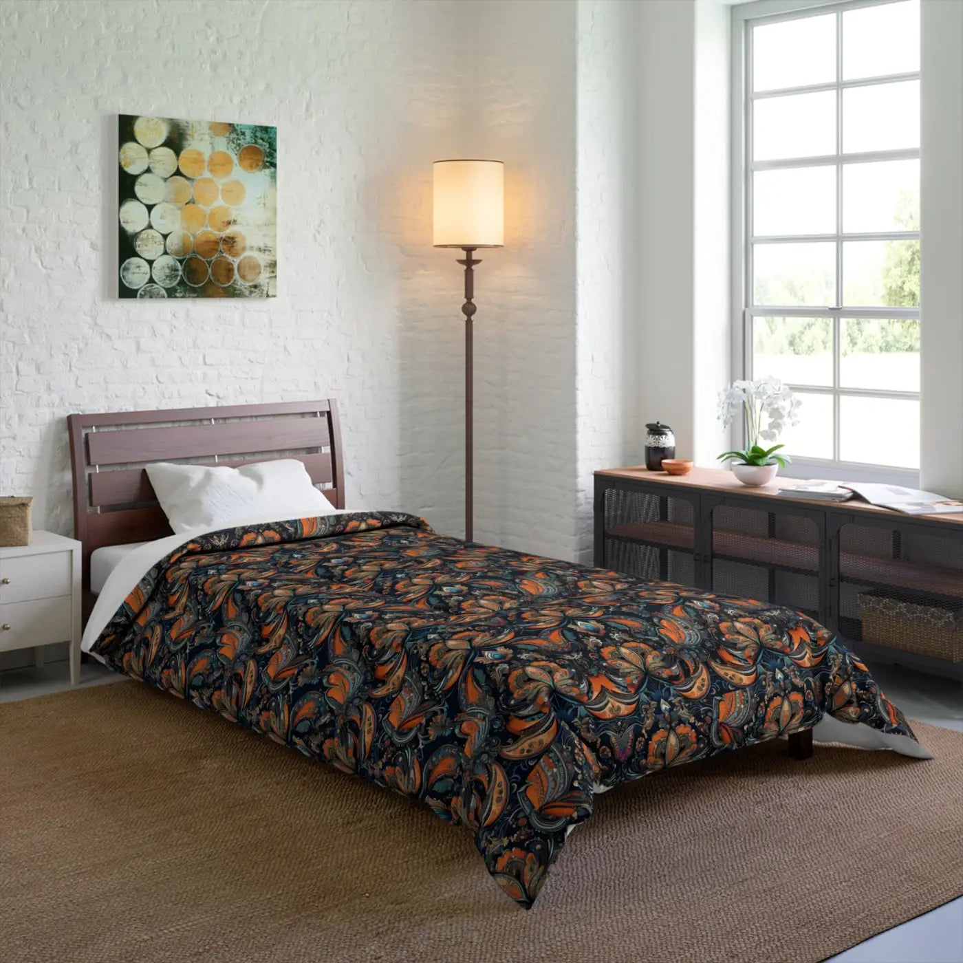 Paisley Pattern Comforter – Eco-friendly Polyester - Dipaliz