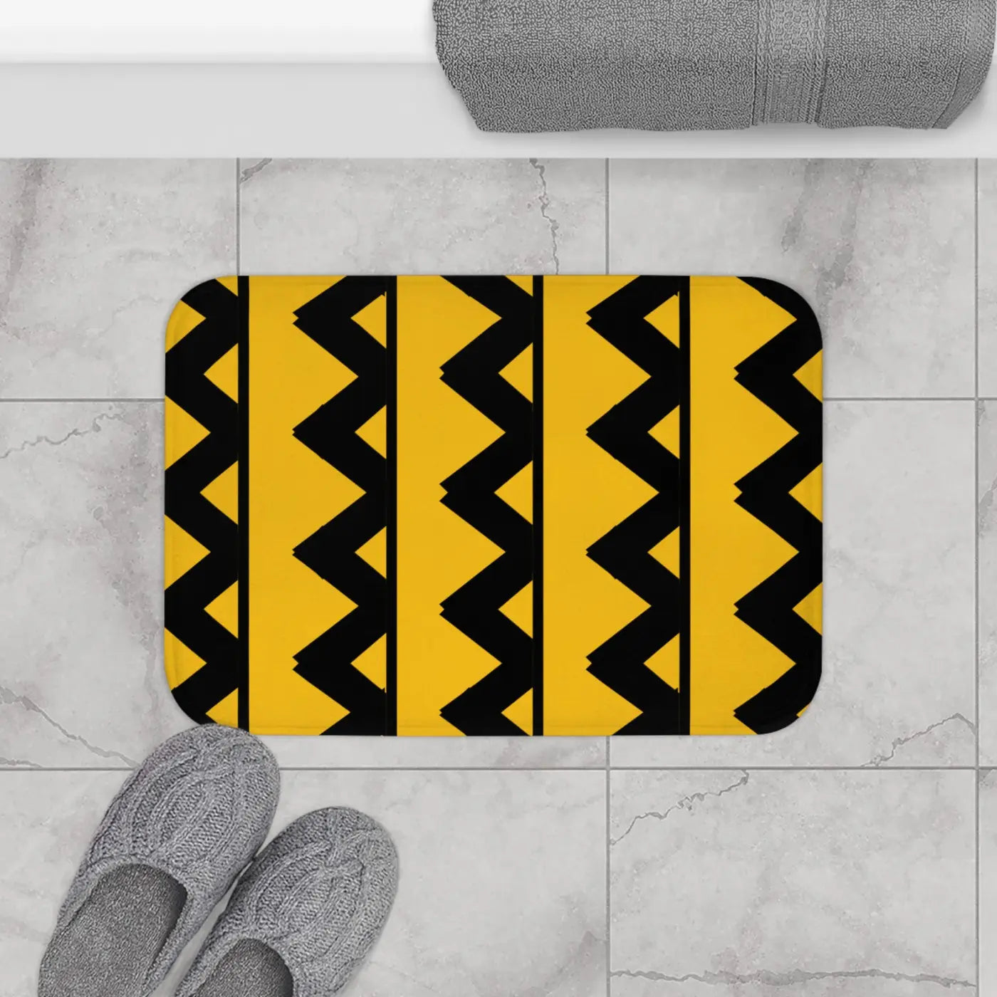 Zigzag Pattern Bath Mat – Eco-friendly Gift - Dipaliz