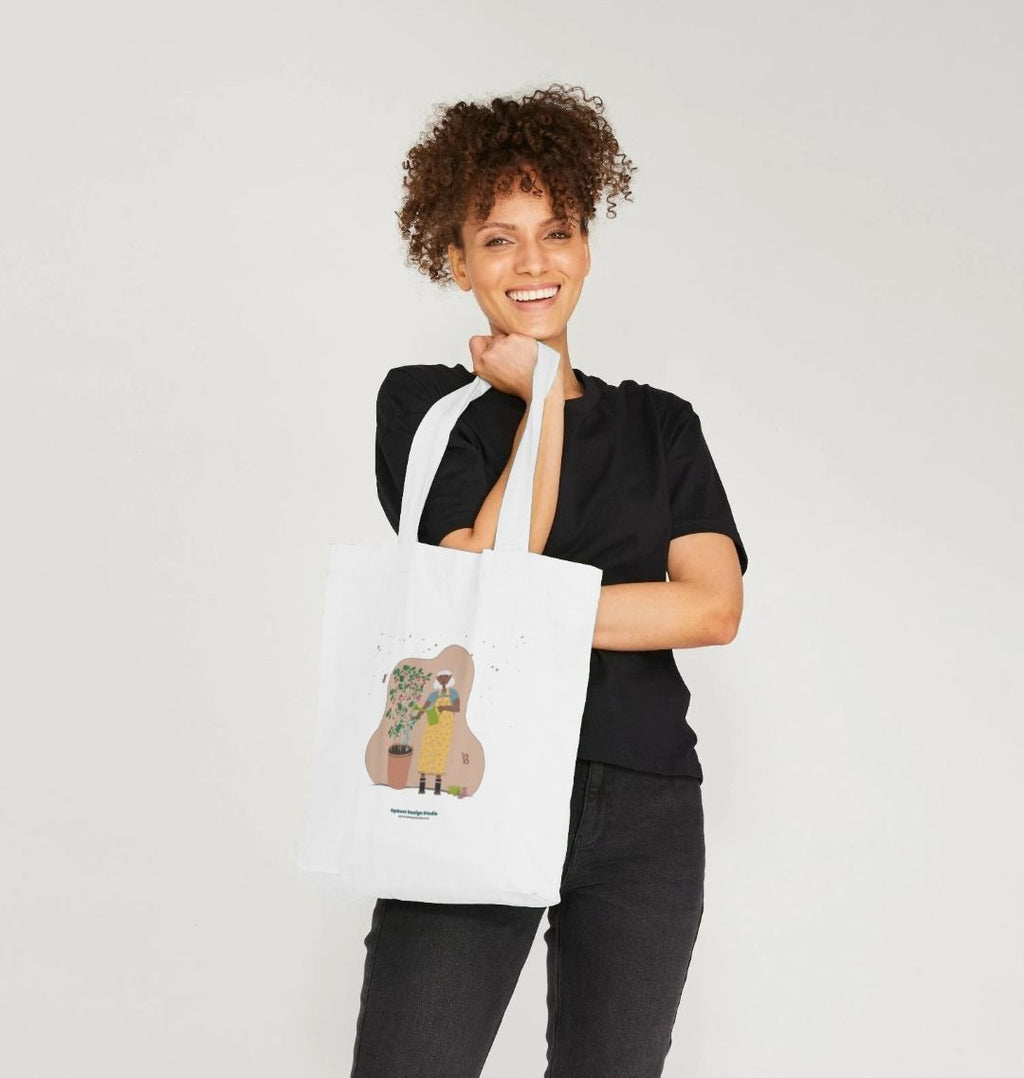 Joyful Tomato Gardener 100% Organic Cotton Tote Bag