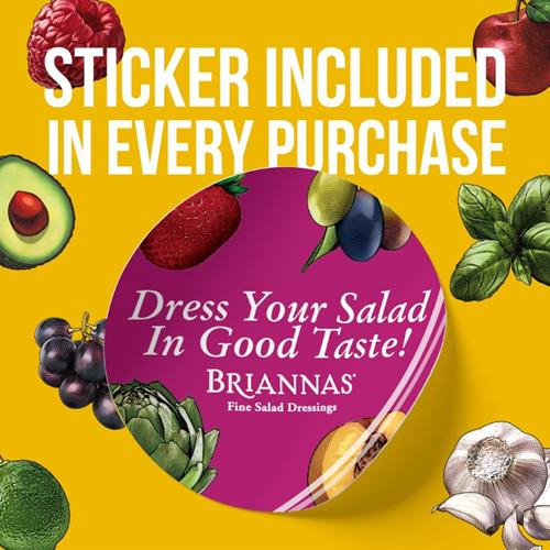 Briannas - Organic Rich Poppy Seed Dressing - Certified Kosher & Organic Salad Dressing Made With Premium Ingredients - 10 Oz. Bottle
