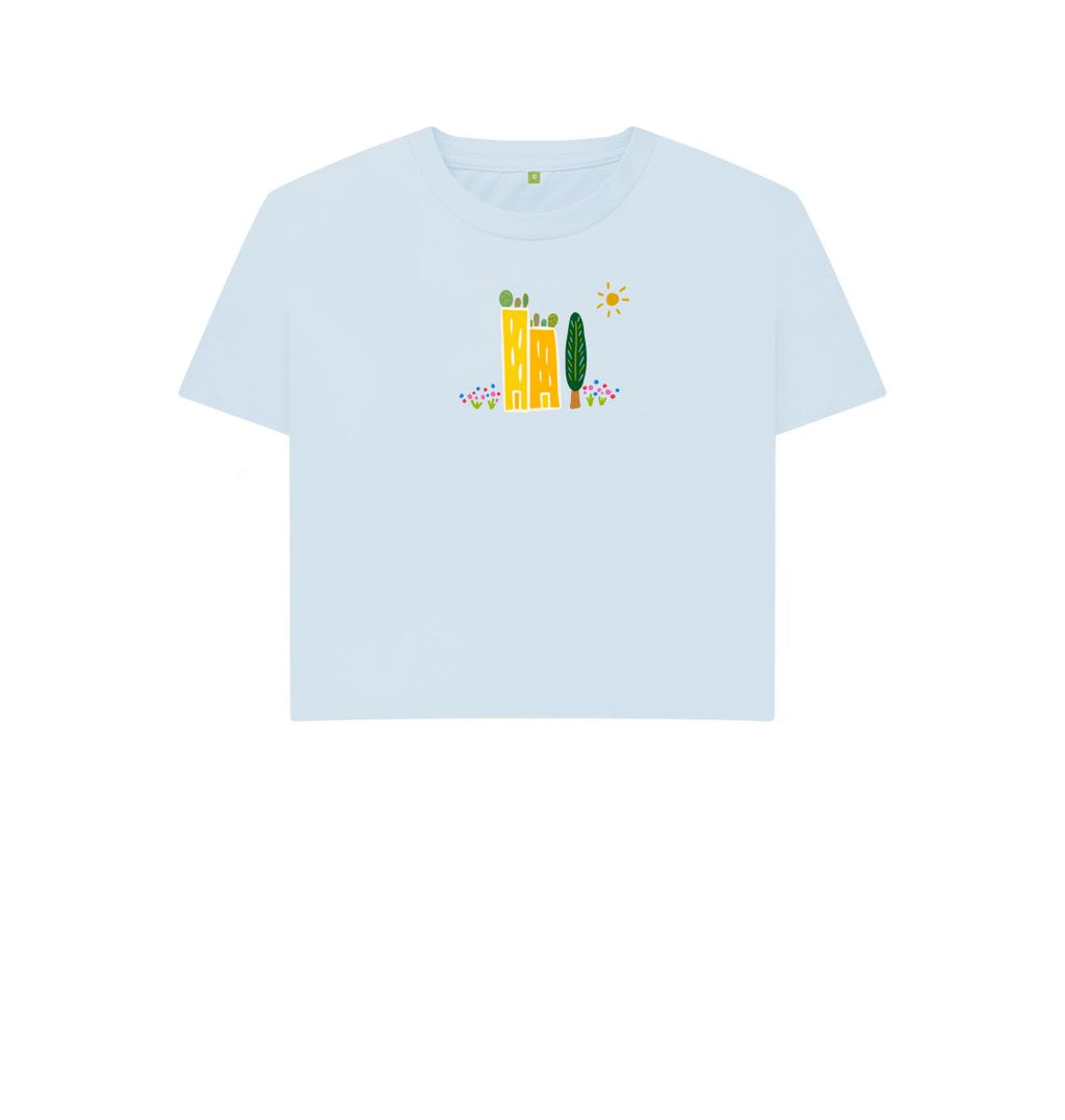 Green Cities Crop Top Boxy T-Shirt