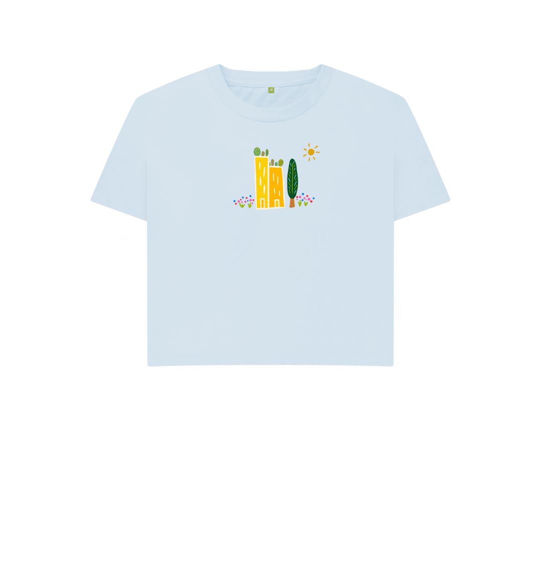 Green Cities Crop Top Boxy T-Shirt