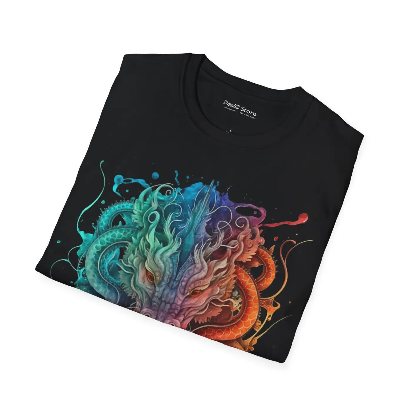 Flame and Fury Dragon Softstyle t Shirt Eco-friendly - Dipaliz
