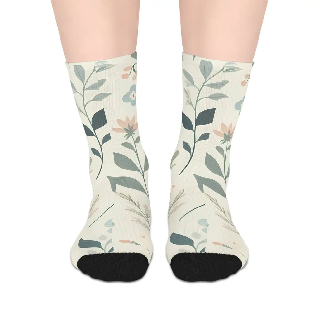Vibrant Floral Socks – Eco-friendly Women’s Clothing - Dipaliz