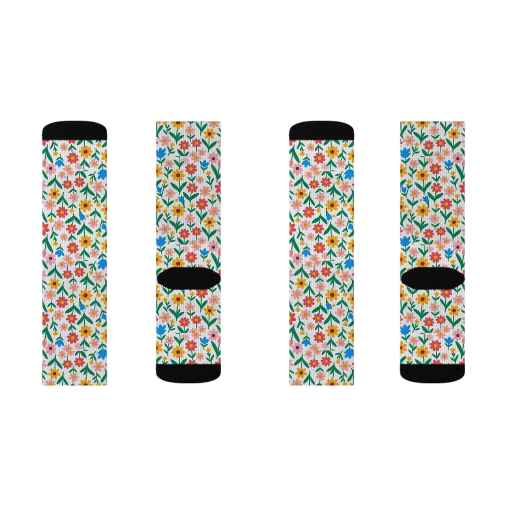 Floral Print Socks – Eco-friendly Women’s Clothing - Dipaliz