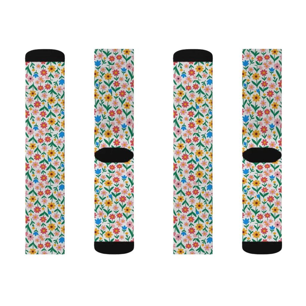 Floral Print Socks – Eco-friendly Women’s Clothing - Dipaliz