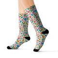 Floral Print Socks – Eco-friendly Women’s Clothing - Dipaliz