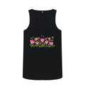 Breezy Tulips w Butterflies Scoop Tank T-Shirt (Adult)