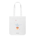 Teacup 100% Organic Cotton Grocery Tote Bag Floral Cup & Saucer, Steam, Hearts & Stars