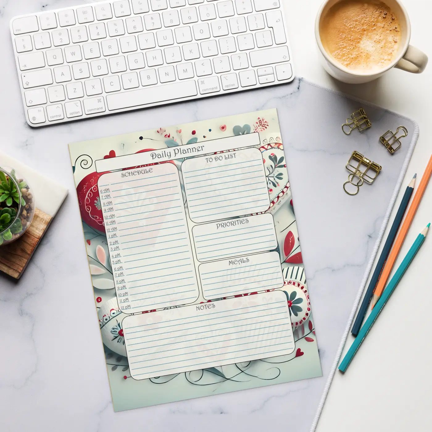 Trendy Daily Planner Notepad – Chic Eco Paper - Dipaliz