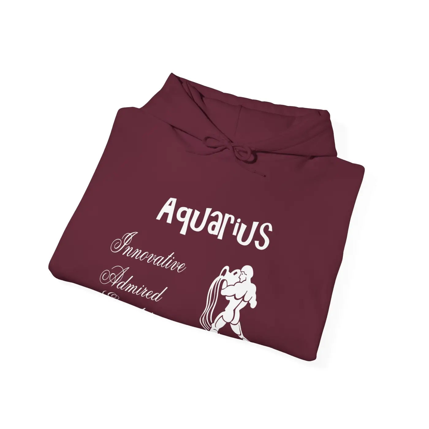 Aquarius Zodiac Sign Hooded Sweatshirt – Eco-friendly - Dipaliz