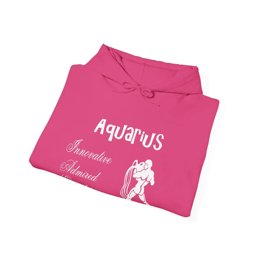 Aquarius Zodiac Sign Hooded Sweatshirt – Eco-friendly - Dipaliz